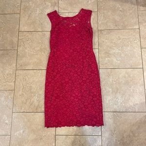 Pink/fuchsia Clavin Klein size 4 lace dress